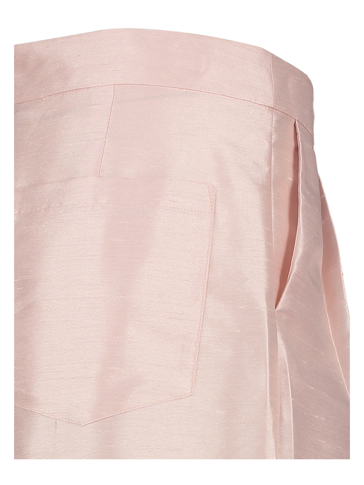 Pale pink cropped broek met bandplooi Stella Nova