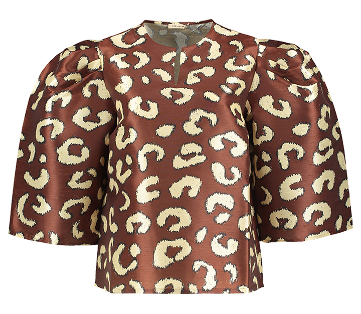 Leopard bloes met pofmouwen Stella Nova 