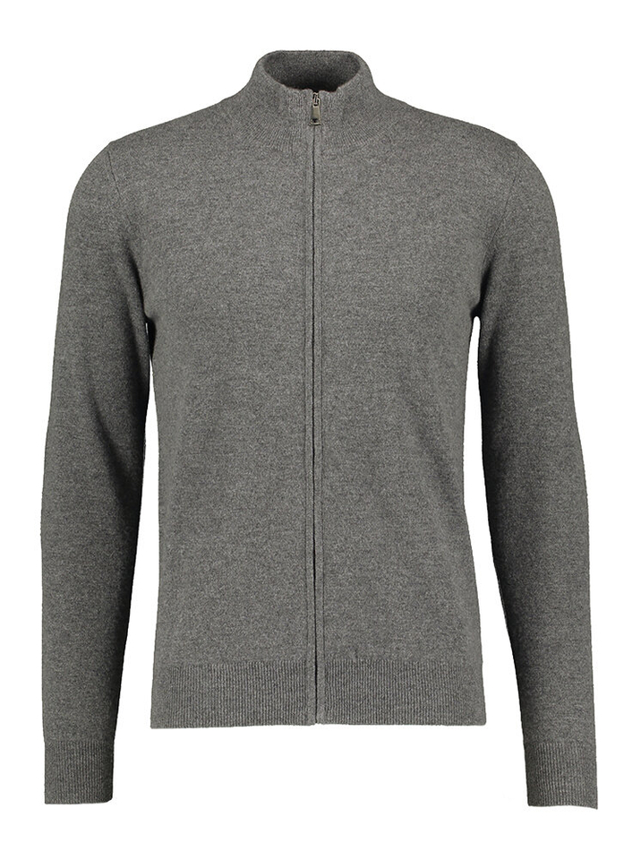 Grijze gilet met lange rits Altobello 