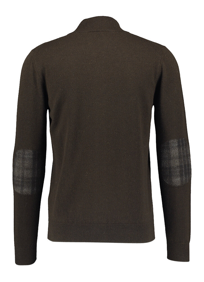 Bruine gilet met rits Altobello 