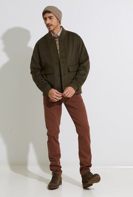 Bordeaux kleurige chino slim fit Atelier Noterman
