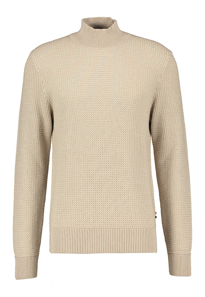 Licht beige kleurige trui met structuur Hugo Boss