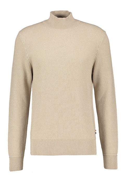 Licht beige kleurige trui met structuur Hugo Boss