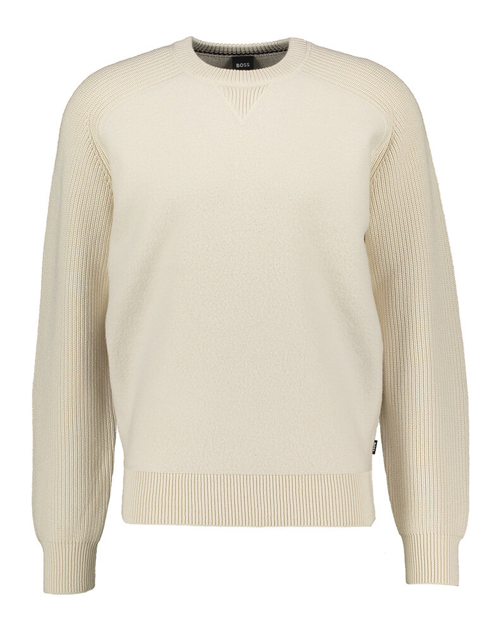 Ecru gebreide zachte trui Ematero Hugo Boss
