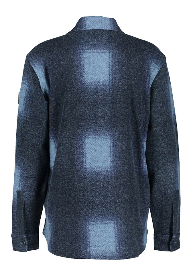 Open blue katoenen hemd (regular fit) met ruiten en lange mouwen Hugo Boss