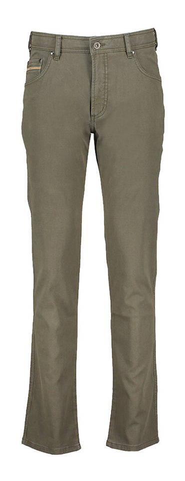 Kaki kleurige slim fit broek Bugatti