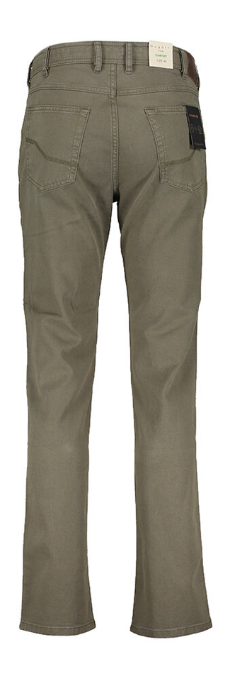 Kaki kleurige slim fit broek Bugatti