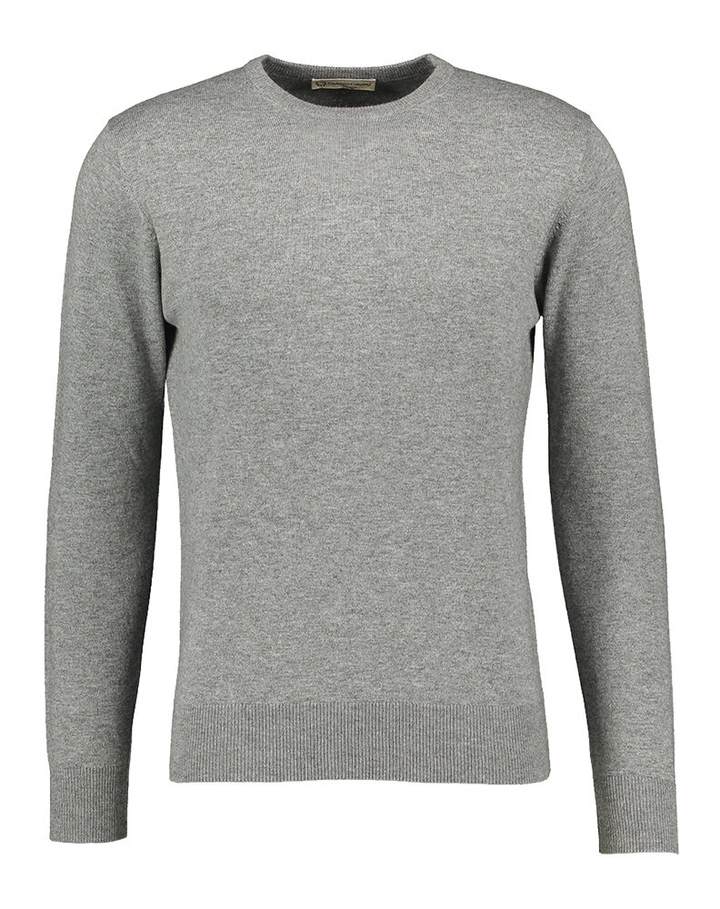 Grijze trui met ronde hals in kasjmier Cashmere Company 