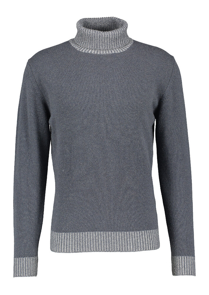 Grijze wollen trui met rolkraag Cashmere Company