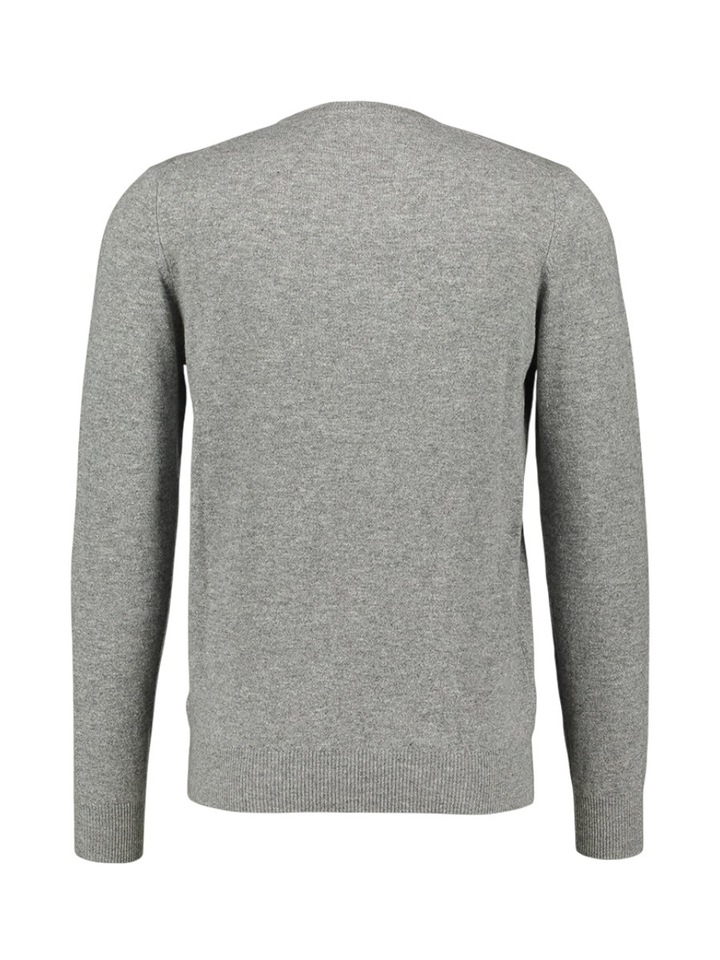 Grijze trui met v-hals in kasjmier Cashmere Company
