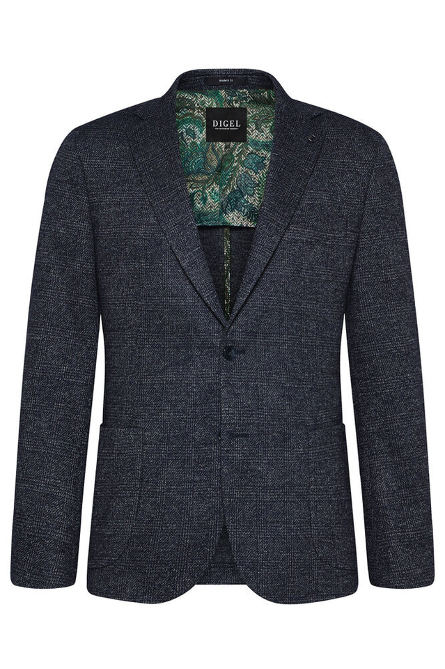 Multicolor blazer met motief Digel