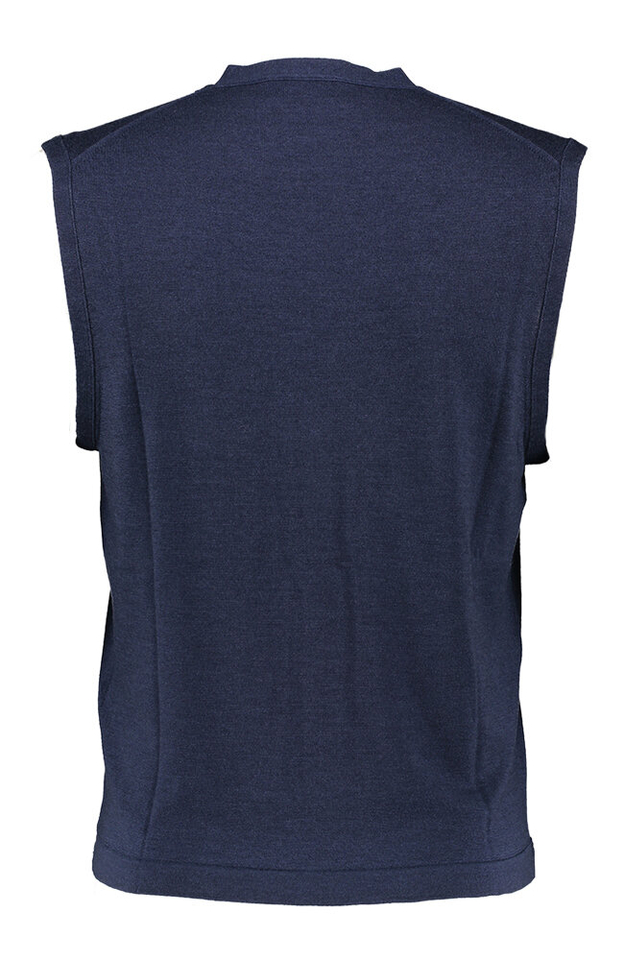 Donkerblauwe cardigan met knoopsluiting GMD Merino Silk Hackett