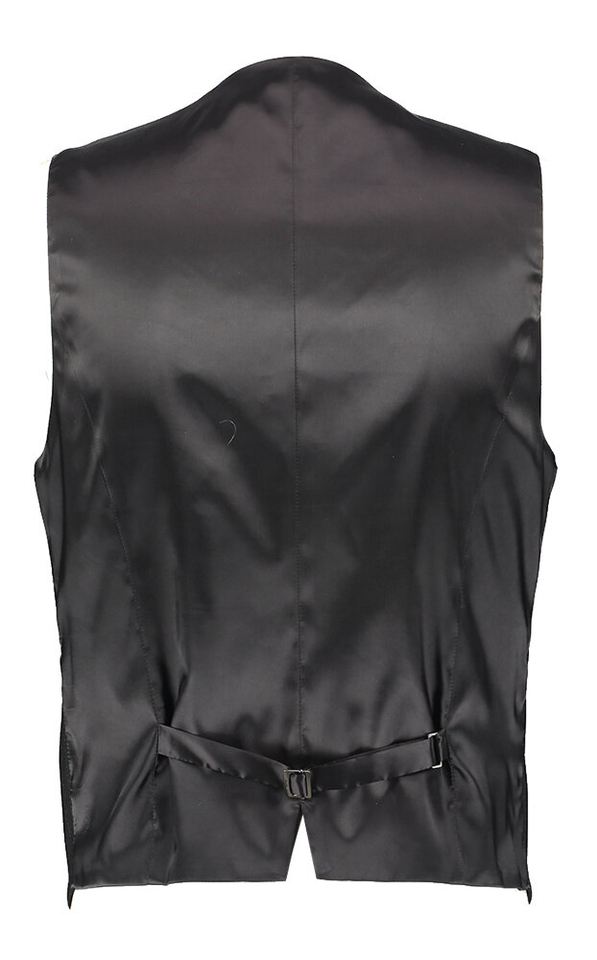 Driedelig zwart slim fit kostuum met krijtstreep Hugo Boss