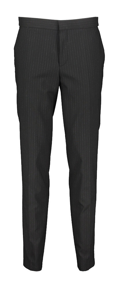 Driedelig zwart slim fit kostuum met krijtstreep Hugo Boss