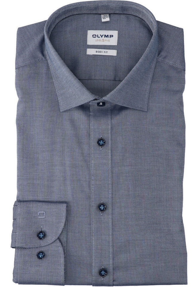 Grijs katoenen hemd ( comfort fit) met extra lange mouwen Olymp