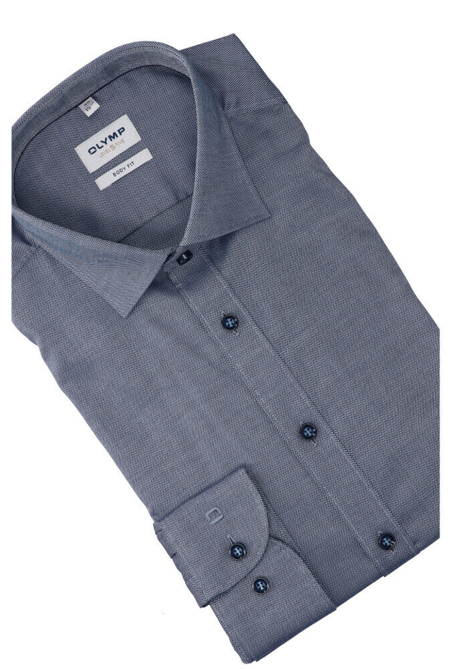 Grijs katoenen hemd ( comfort fit) met extra lange mouwen Olymp