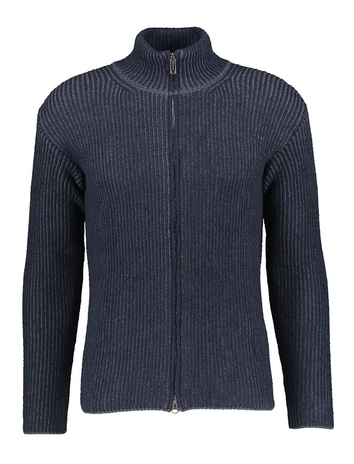 Donkerblauwe wollen gilet Phil Petter