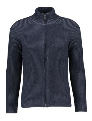 Donkerblauwe wollen gilet Phil Petter
