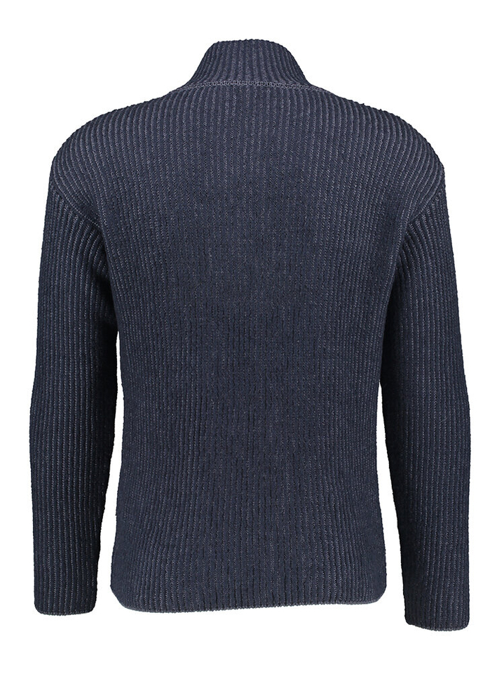 Donkerblauwe wollen gilet Phil Petter