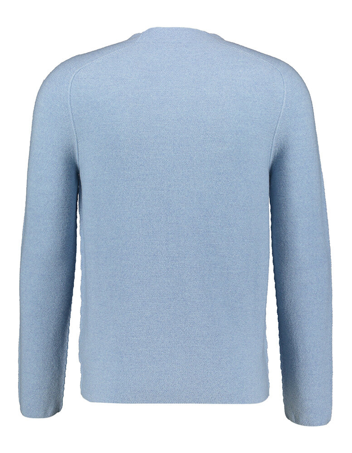 Lichtblauwe wollen pull met ronde hals Phil Petter