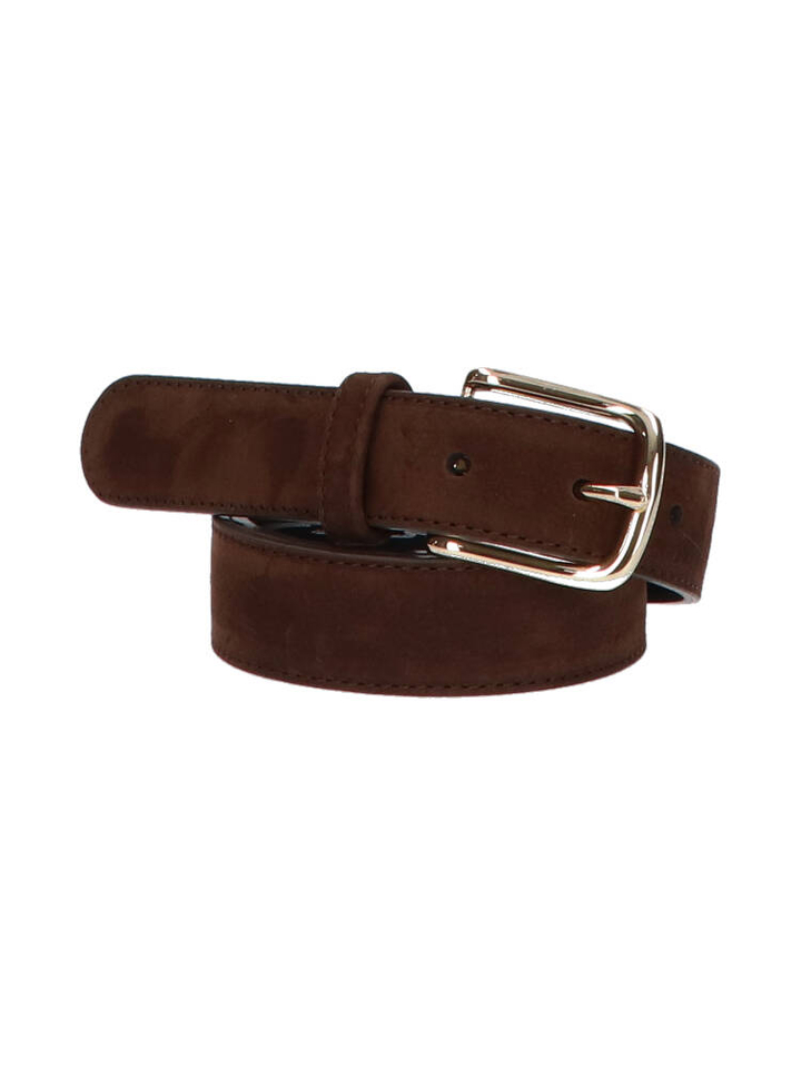 Bruine lederen riem H.A.N. 