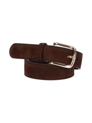 Bruine lederen riem H.A.N.