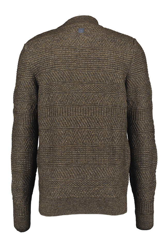 Bruine pull met motief State of Art