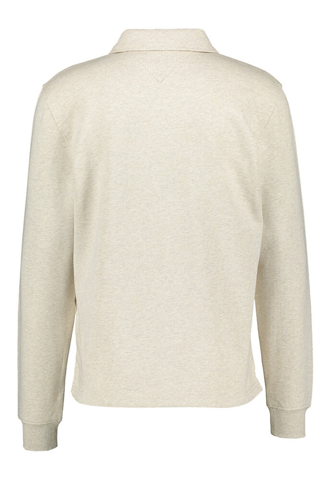 Beige katoenen trui met kraag en rits Tommy Hilfiger