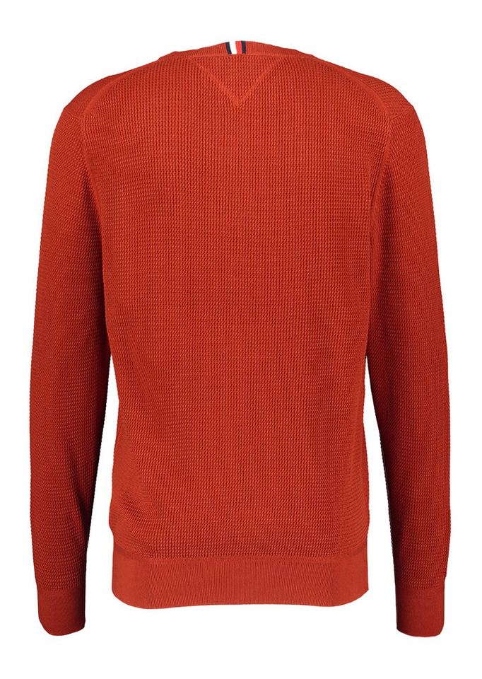 Bordeaux trui met ronde hals Tommy Hilfiger