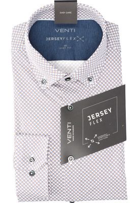 Wit katoenen hemd (regular fit) met details en lange mouwen Venti