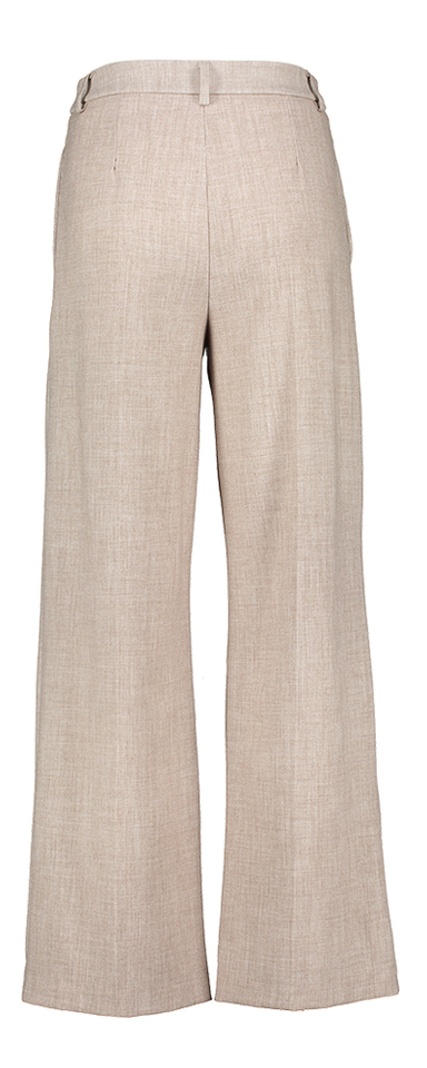 Beige wijde broek met bandplooi Rinascimento