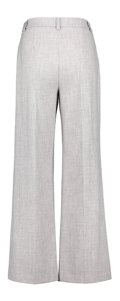 Grijze wijde broek met bandplooi Rinascimento