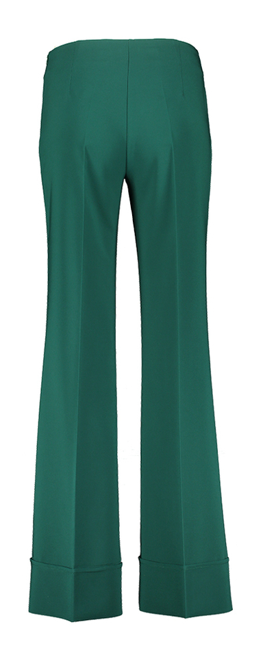 Groene geklede wijde broek met boord Rinascimento