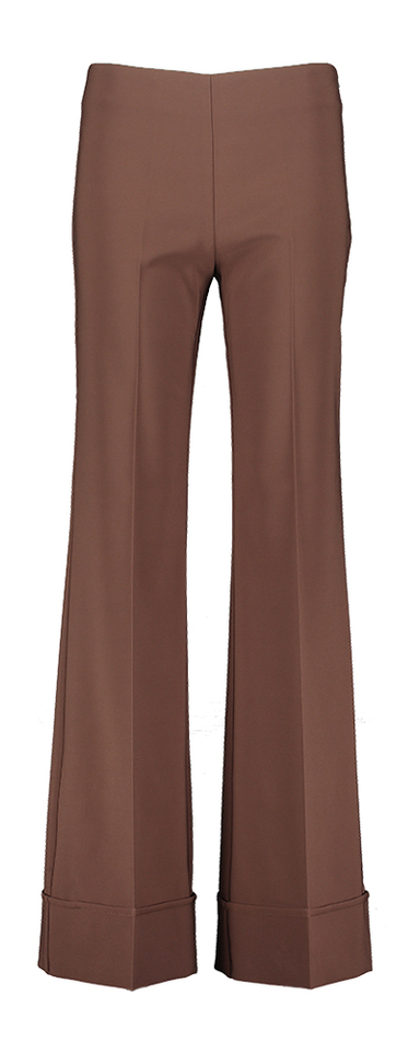 Chocolat geklede broek met brede boord Rinascimento