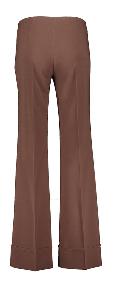 Chocolat geklede broek met brede boord Rinascimento