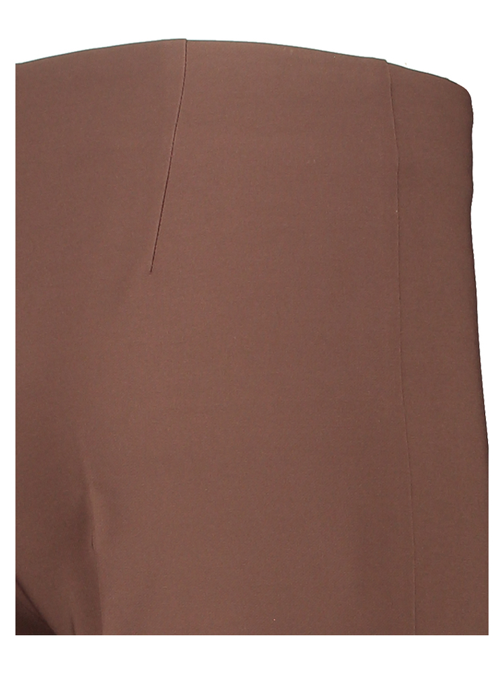 Chocolat geklede broek met brede boord Rinascimento