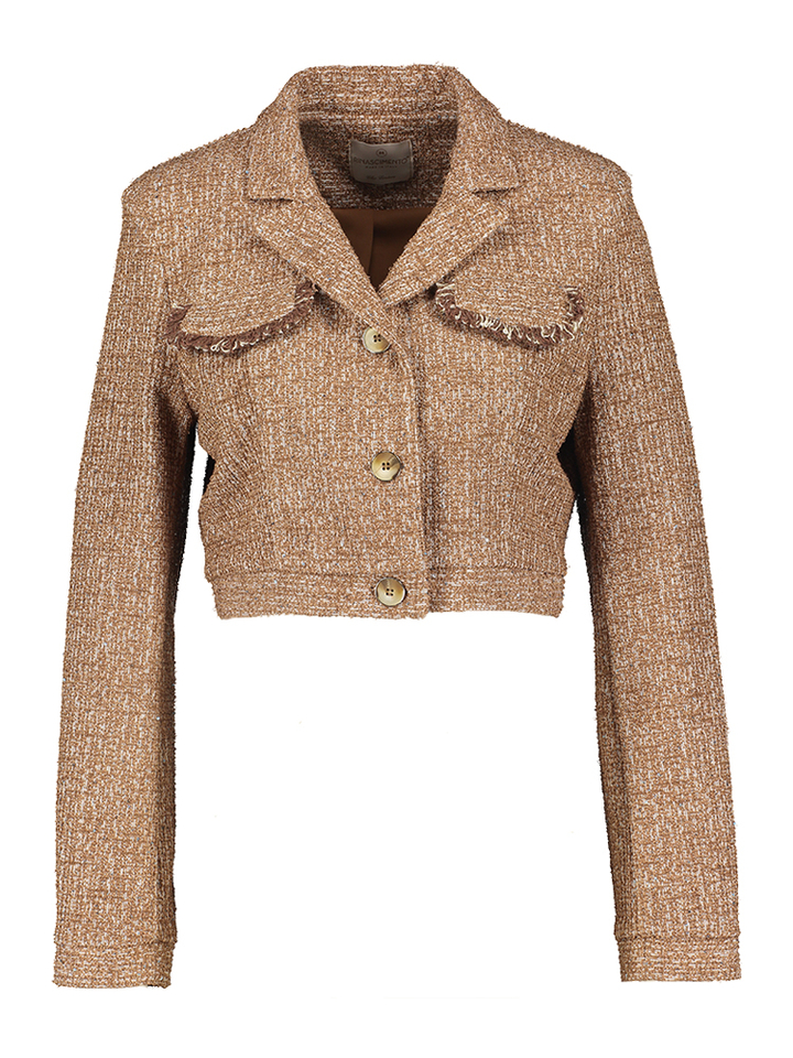 Camel/beige kort jasje Rinascimento