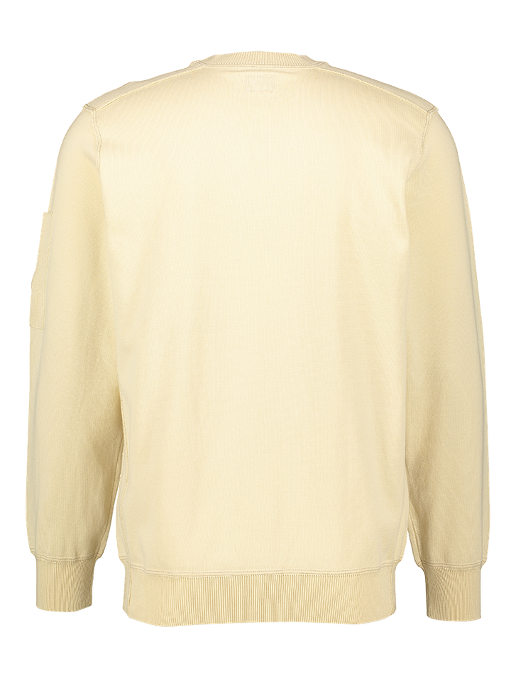 Ecru gebreide trui zakje op mouw CP Company