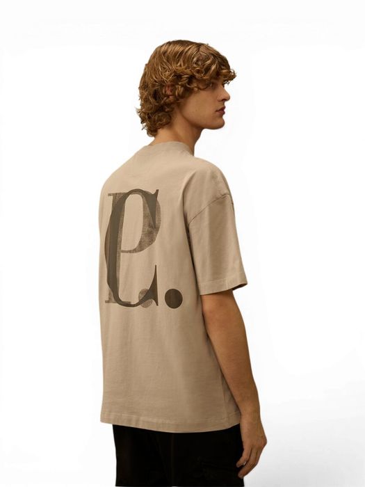 Beige casual T-shirt met opdruk Cp Company
