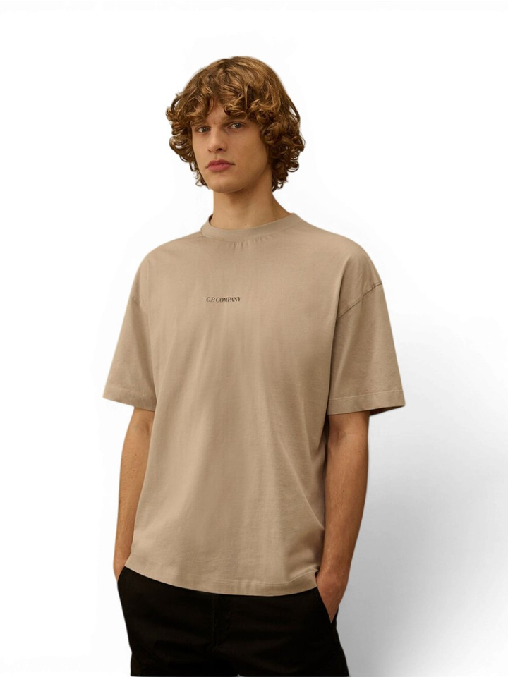 Beige casual T-shirt met opdruk Cp Company