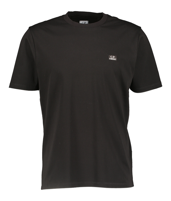 Zwarte T-shirt met logo Cp Company 