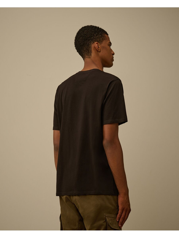 Zwarte T-shirt met logo Cp Company 