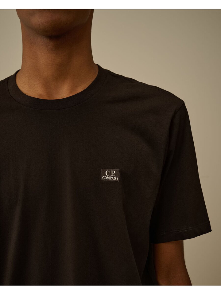Zwarte T-shirt met logo Cp Company 