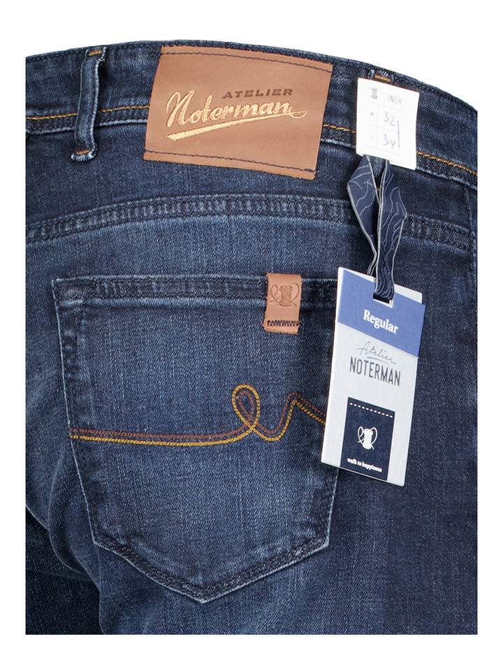 Donkerblauwe slim fit jeans Atelier Noterman 