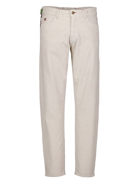 Ecru ribfluwelen broek Atelier Noterman