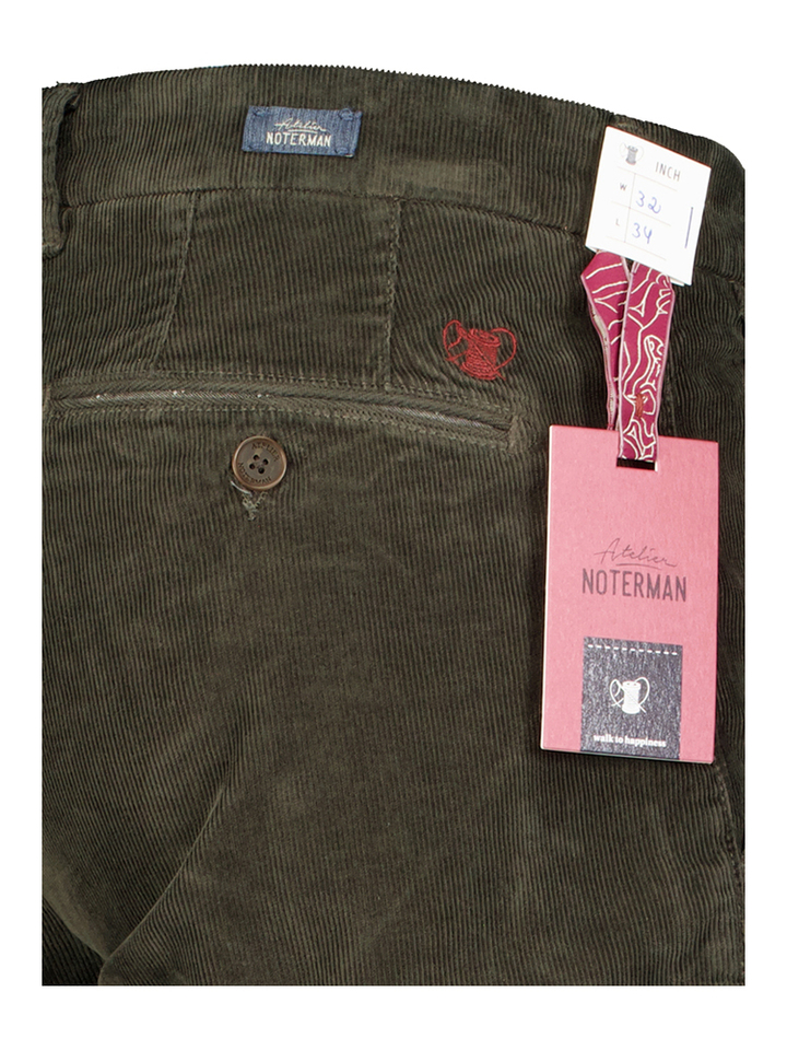 Grijz eslim fit in corduroy Atelier Noterman