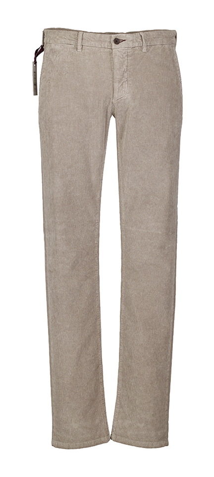 Beige slim fit broek in corduroy Atelier Noterman