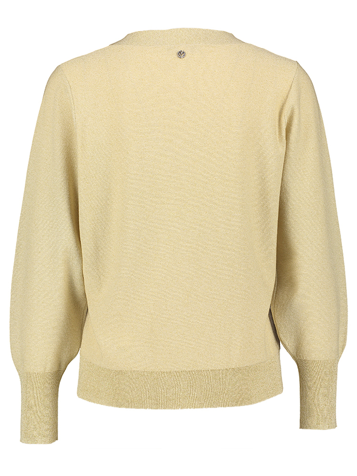 Goudkleurige top met off shoulder mouw Marie Mero