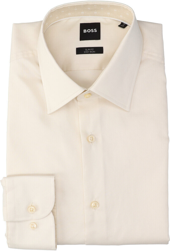 Open white katoenen hemd (slim fit) met lange mouwen Hugo Boss