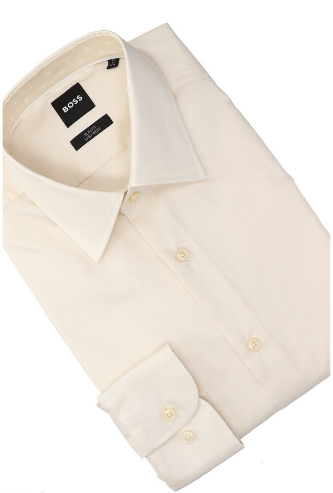 Open white katoenen hemd (slim fit) met lange mouwen Hugo Boss